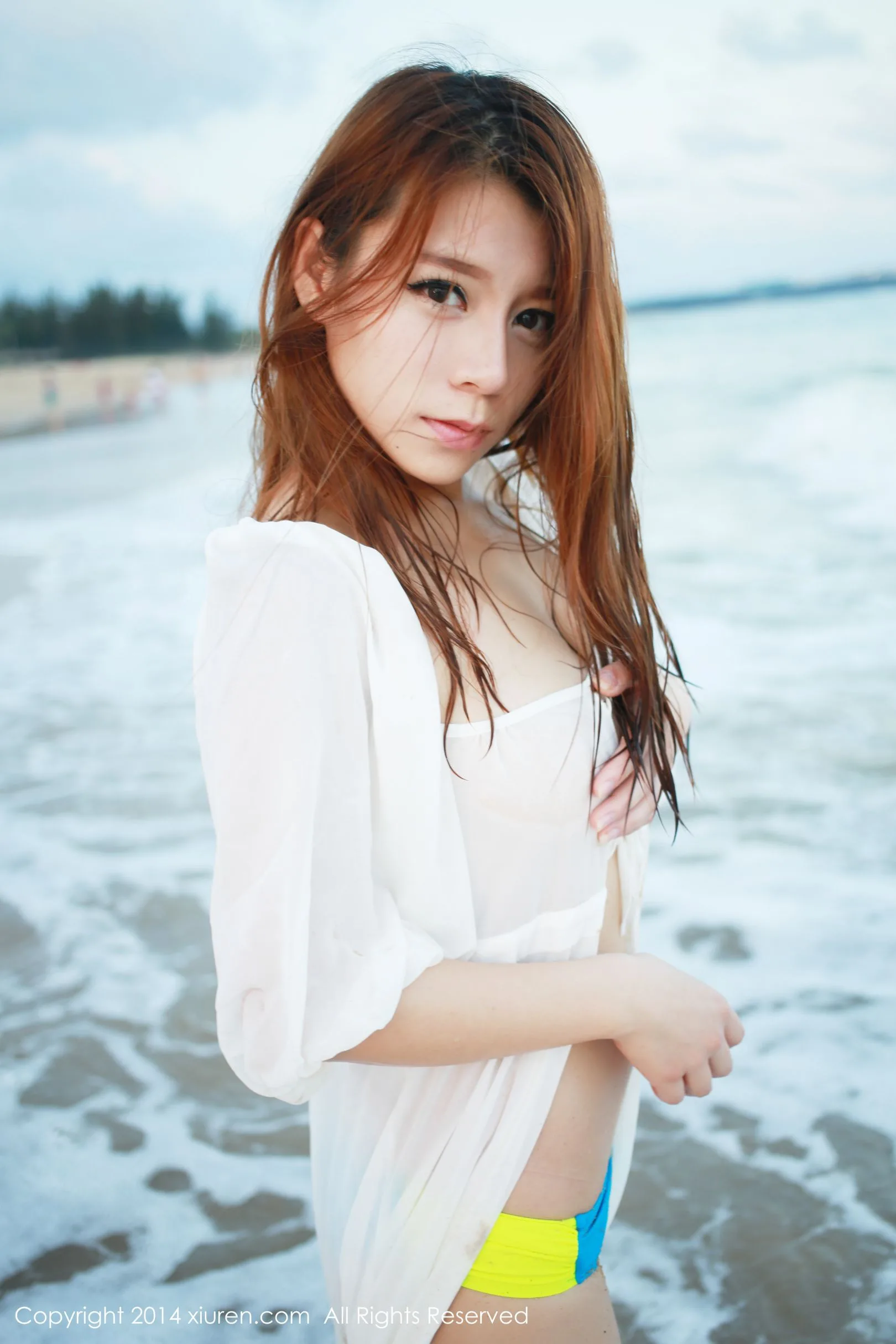 [XIUREN秀人网] cỏ vetiver嘉宝贝儿 - Bộ ảnh bãi biển đẹp và trong lành - 30