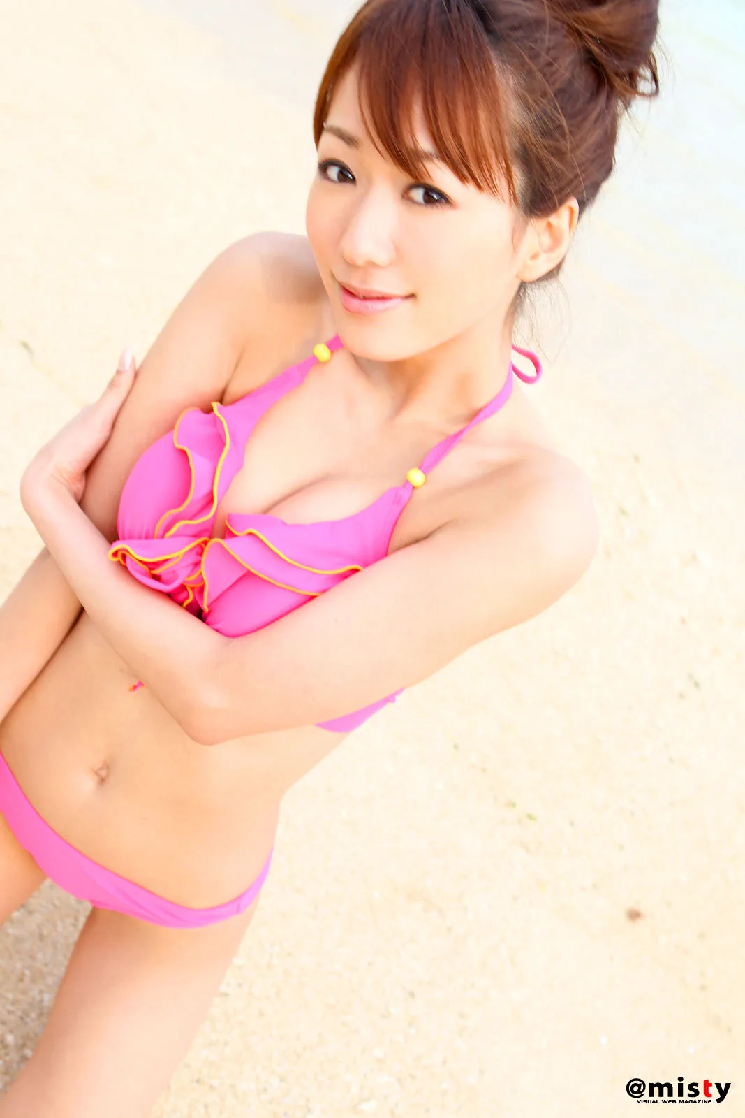 Yuuko Shimizu - Bộ bikini hồng ngọt ngào + Photobook gợi cảm ướt át [@misty] Số 346 - 14