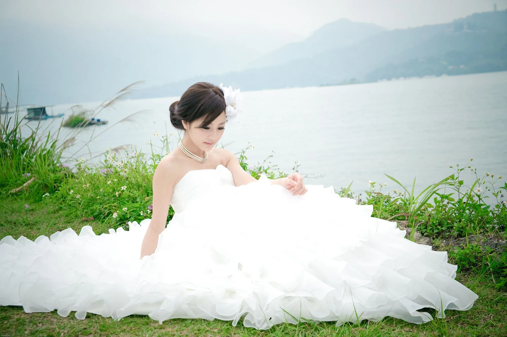 Guozi MM - Hồ Nhật Nguyệt + Mái Vòm Giấy [Phiên bản Váy cưới] Bộ ảnh độ phân giải cao - 29