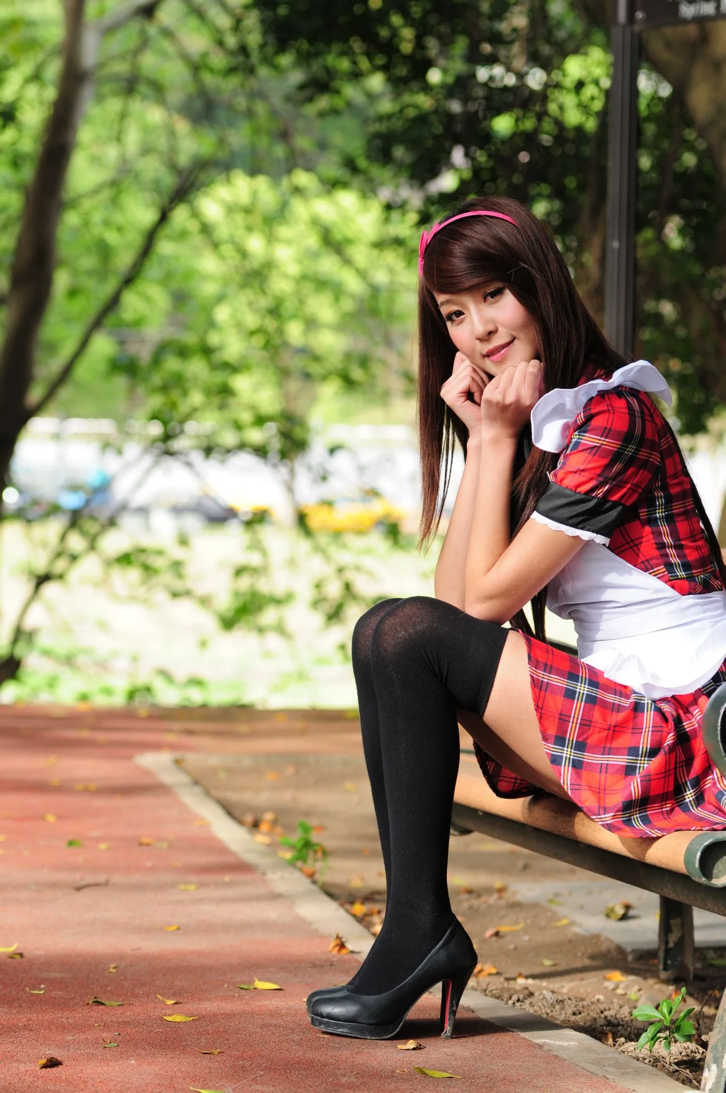 [Buổi chụp ảnh ngoài trời của Beautyleg] Winnie Xiaoxue - Bộ ảnh ngoài trời ngọt ngào và dễ thương trong trang phục hầu gái. - 79