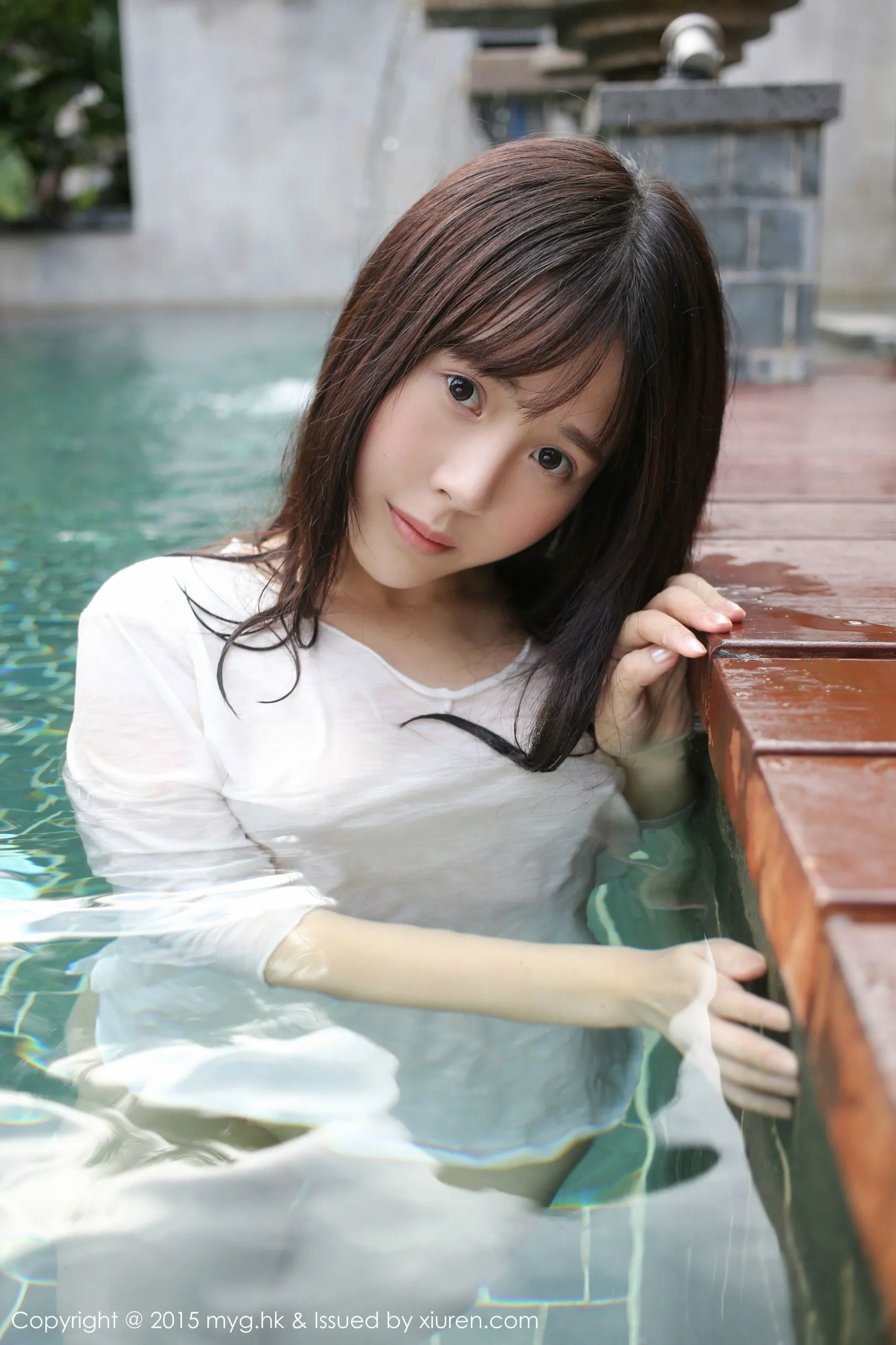 [Bộ sưu tập ảnh người đẹp MyGirl] Tập 180 Evelyn - Bộ ảnh toàn thân ướt át bên hồ bơi (kích thước lớn) - 22