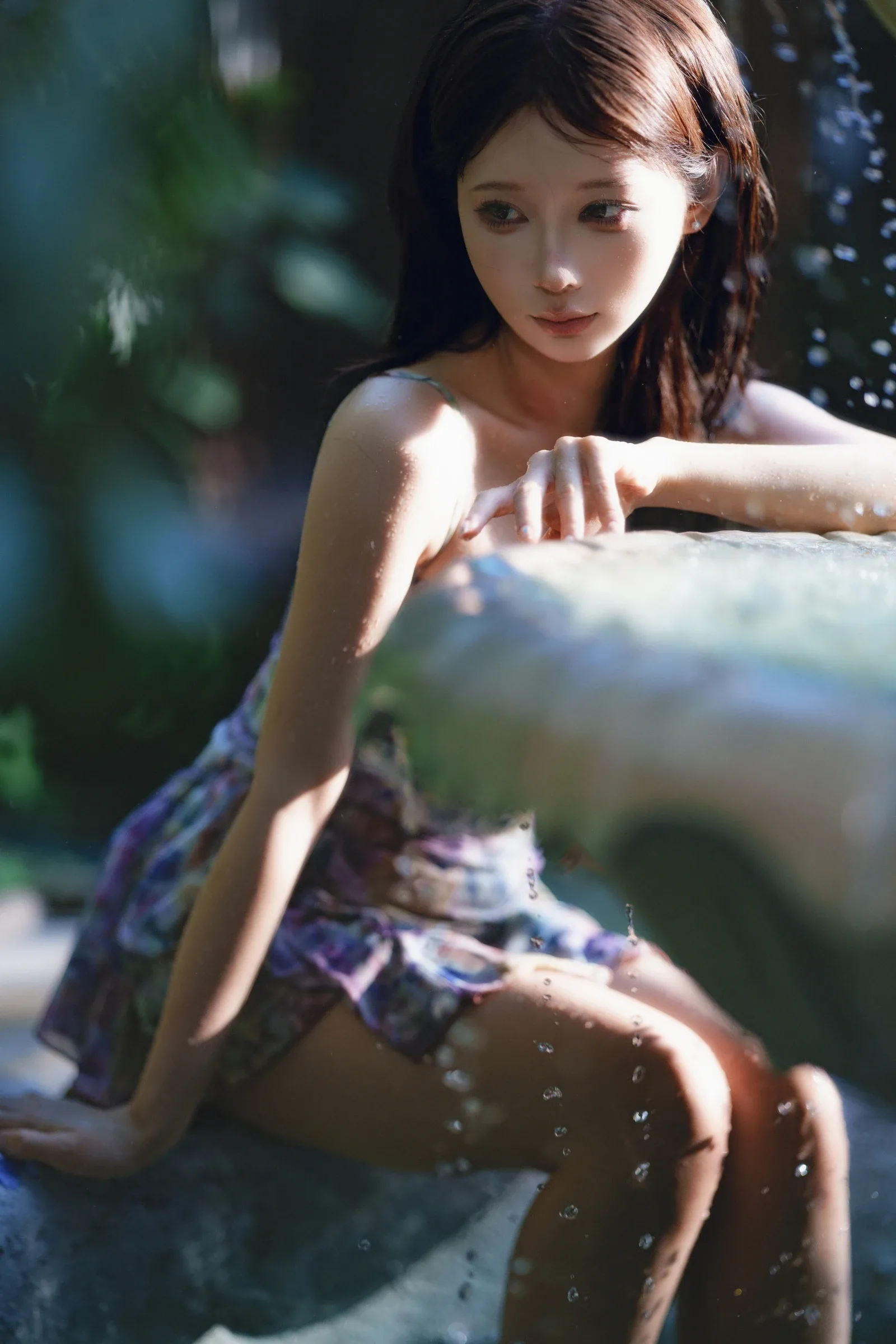 蠢沫沫 水池碎花裙 - 9