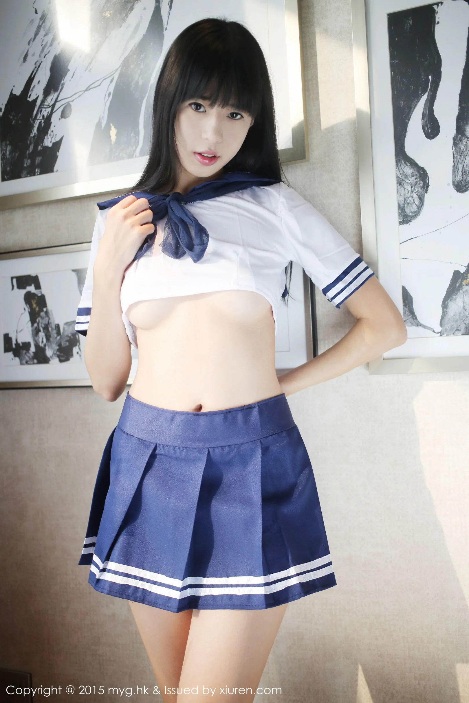 [Bộ sưu tập ảnh MyGirl Beauty]VOL.184 Ellie - Bộ ảnh về trang phục nữ sinh thủy thủ. - 6