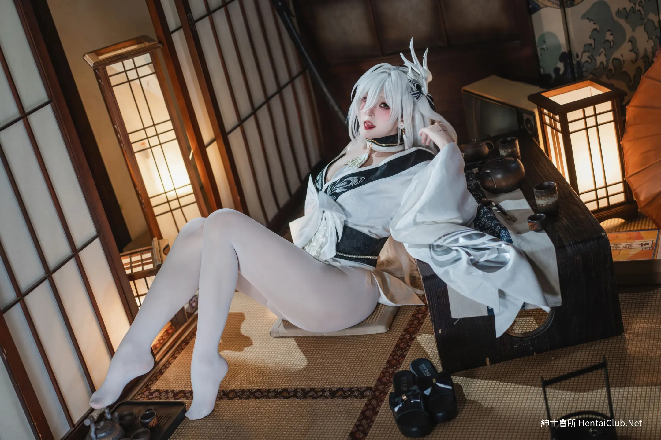 Natsuko Natsuko Blue Blue Line White Japanese Clothes - 23