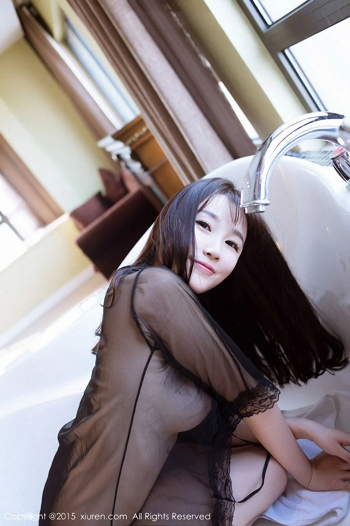 [XiuRen.com] Số 335 Le Duoduo - Wendy - Bộ ảnh nội y và tất đen cỡ lớn - 25